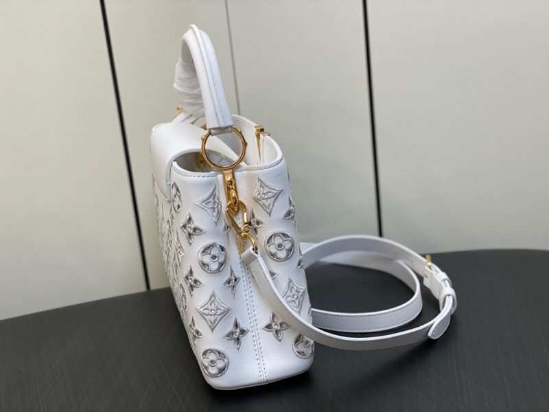 Louis Vuitton LV Capucines BB White Handbags 27x18x9cm