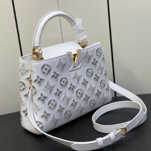Louis Vuitton LV Capucines BB White Handbags 27x18x9cm