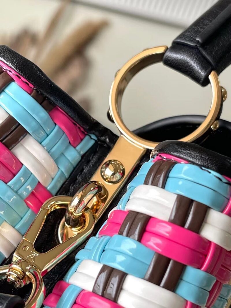 Louis Vuitton LV Capucines Plaid Pattern Handbags 27x18x9cm