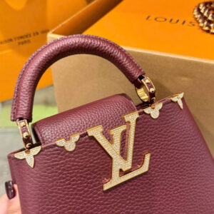 Louis Vuitton LV Capucines Handbags Stone Pattern 21cm