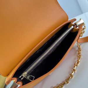 Louis Vuitton LV Dauphine Soft Orange Like Auth Handbags 18x12x8cm