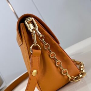 Louis Vuitton LV Dauphine Soft Orange Like Auth Handbags 18x12x8cm