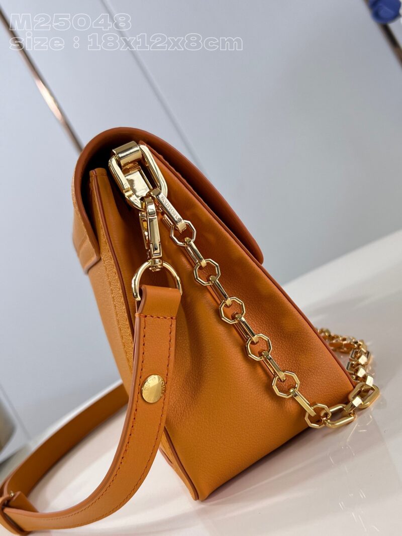 Louis Vuitton LV Dauphine Soft Orange Like Auth Handbags 18x12x8cm