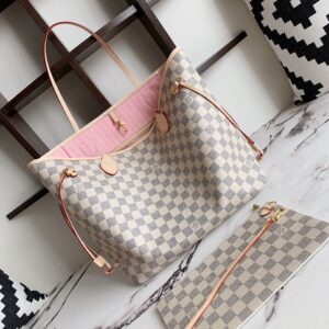 Louis Vuitton LV Neverfull Handbags Caro Pattern 32x29x17cm