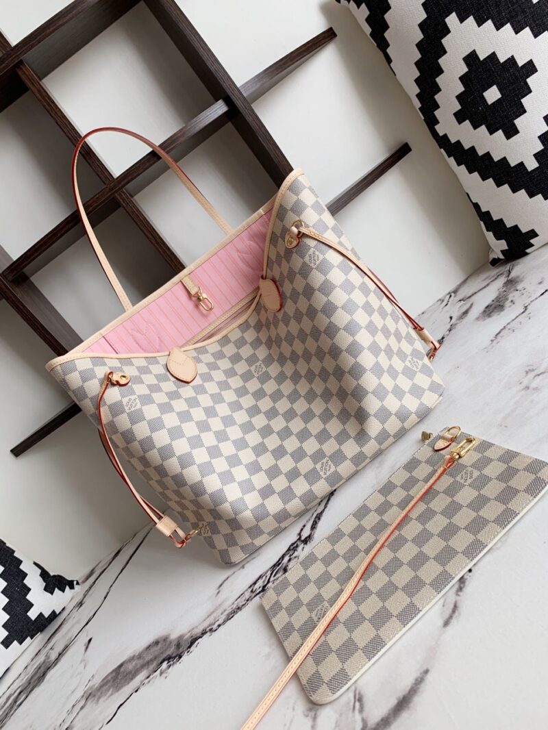 Louis Vuitton LV Neverfull Handbags Caro Pattern 32x29x17cm