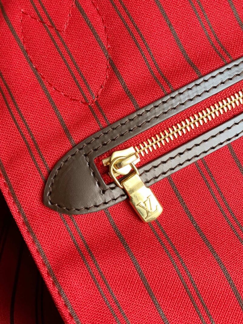 Louis Vuitton LV Neverfull Checkered Pattern Handbags 32x29x17cm