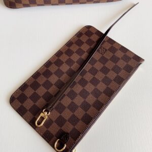 Louis Vuitton LV Neverfull Checkered Pattern Handbags 32x29x17cm