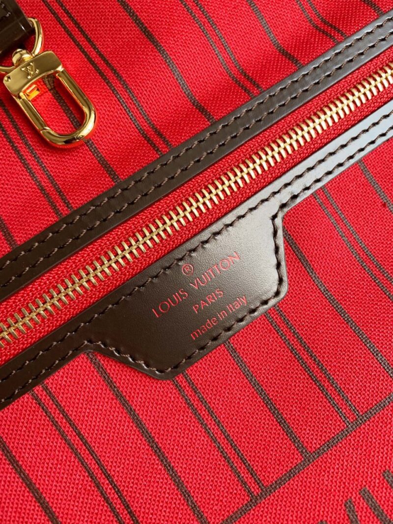 Louis Vuitton LV Neverfull Checkered Pattern Handbags 32x29x17cm