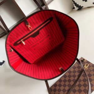 Louis Vuitton LV Neverfull Checkered Pattern Handbags 32x29x17cm