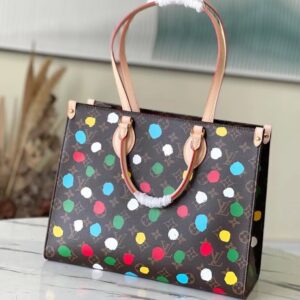 Louis Vuitton LV Onthego Polka Dot Pattern Handbags 35x28cm