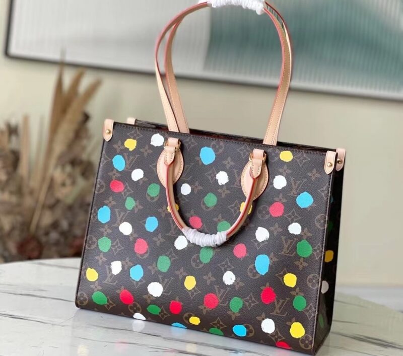 Louis Vuitton LV Onthego Polka Dot Pattern Handbags 35x28cm