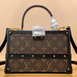 Louis Vuitton LV Petite Malle LV Monogram Pattern Like Auth Handbags 24x16x13cm