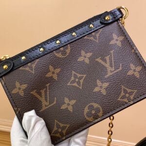 Louis Vuitton LV Petite Malle LV Monogram Pattern Like Auth Handbags 24x16x13cm
