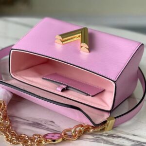 Louis Vuitton LV Twist Pink Handbags With Lock Gold 24cm