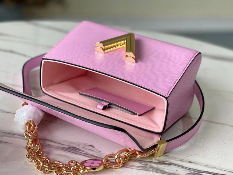 Louis Vuitton LV Twist Pink Handbags With Lock Gold 24cm