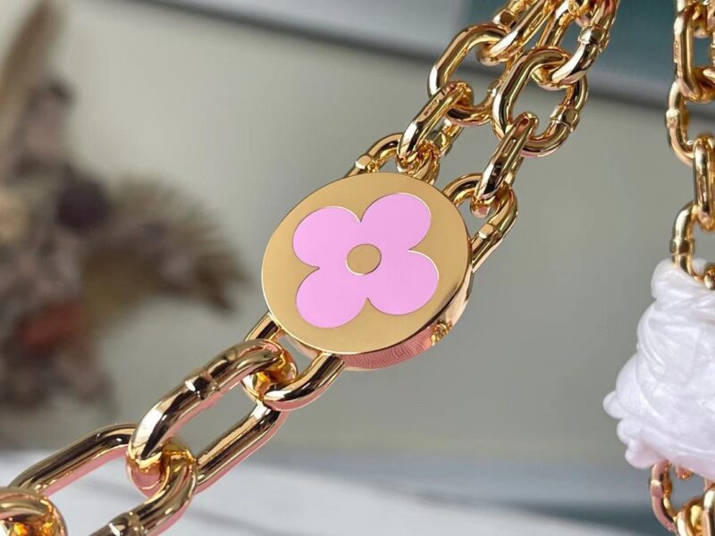 Louis Vuitton LV Twist Pink Handbags With Lock Gold 24cm