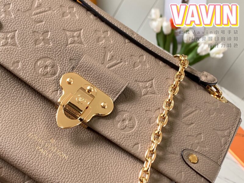 Louis Vuitton LV Vavin Super High Quality Brown Women’s Handbag with Sunken Monogram Pattern 25x18x10cm