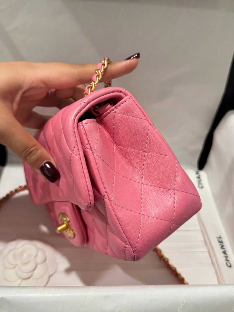 Chanel Classic Bell Bag Like Auth Handbags Bink Lock Gold Smooth Leather 20cm