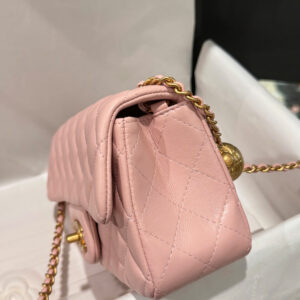 Chanel Classic Bell Bag Handbags Woman’s Like Auth Pink Sheepskin 20cm