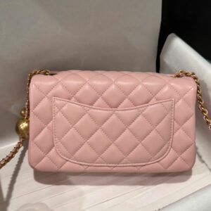 Chanel Classic Bell Bag Handbags Woman’s Like Auth Pink Sheepskin 20cm