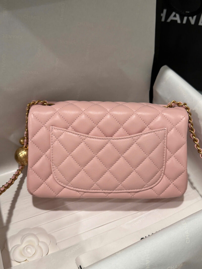 Chanel Classic Bell Bag Handbags Woman’s Like Auth Pink Sheepskin 20cm