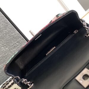 Chanel Mini Pastel Rainbow Sequin Like Auth Handbag 20x14x7cm