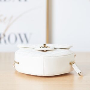 Chanel The One Like Auth Handbags Smooth Leather Heart-Pattern Milk Lock Gold 16.5x18x6.5cm