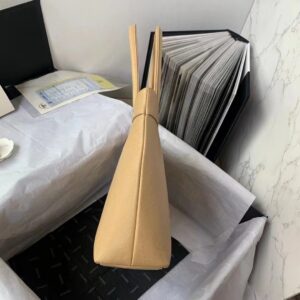 Chanel Vintage Classic Like Auth Handbags Lock Gold Nude 30x21x8cm