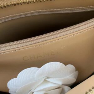 Chanel Vintage Classic Like Auth Handbags Lock Gold Nude 30x21x8cm