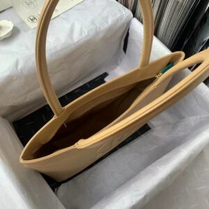 Chanel Vintage Classic Like Auth Handbags Lock Gold Nude 30x21x8cm