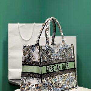 Dior Book Tote Super Quality Women’s Handbag Embroidered Fabric Size 36cm
