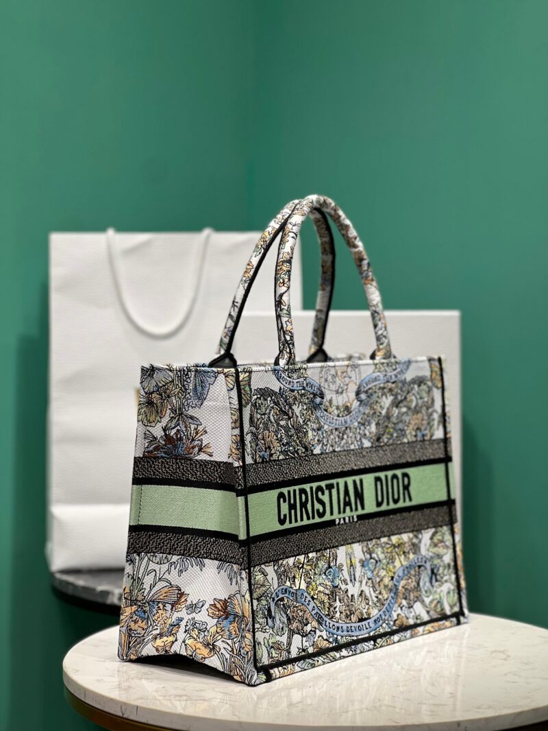 Dior Book Tote Super Quality Women’s Handbag Embroidered Fabric Size 36cm
