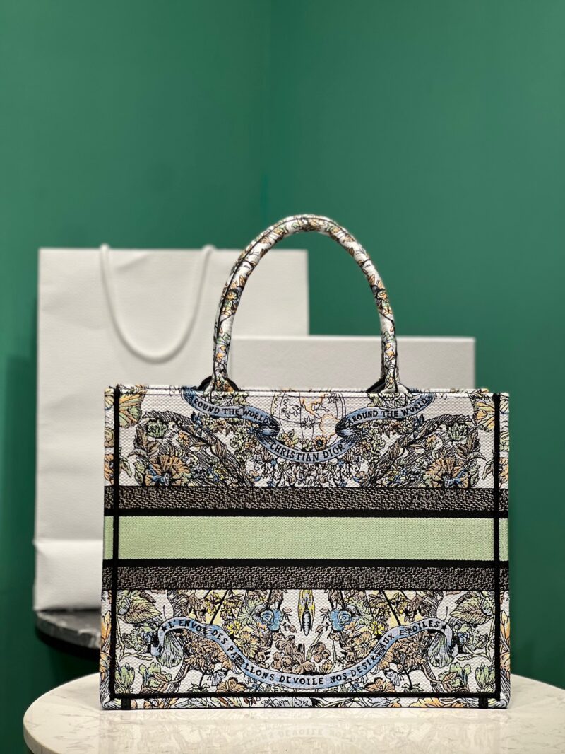 Dior Book Tote Super Quality Women’s Handbag Embroidered Fabric Size 36cm