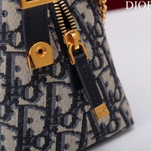 Dior Plaid Women’s Handbag, Glossy Leather, Replica 11 High Quality 20cm