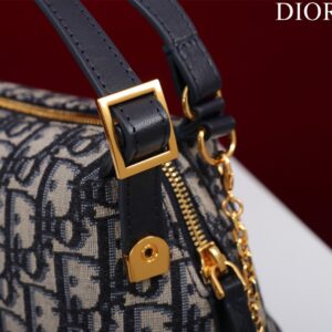 Dior Plaid Women’s Handbag, Glossy Leather, Replica 11 High Quality 20cm