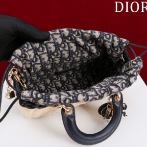 Dior D-Joy Lady Wicker Handbag Like Auth 22cm