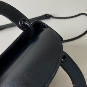 Dior Lady Matte Like Auth Women’s Handbag Black Diamond Pattern 17cm