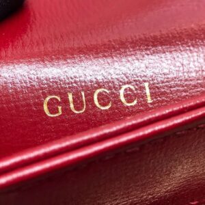 Gucci 1955 Horsebit Women’s Handbag Super Smooth Red Leather 25cm