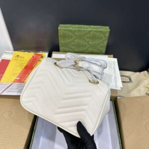 Gucci Marmont High Quality White Women’s Handbag 22cm