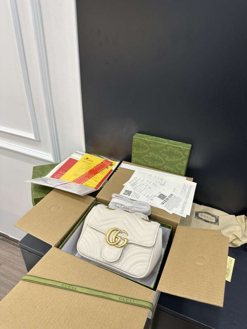 Gucci Marmont High Quality White Women’s Handbag 22cm