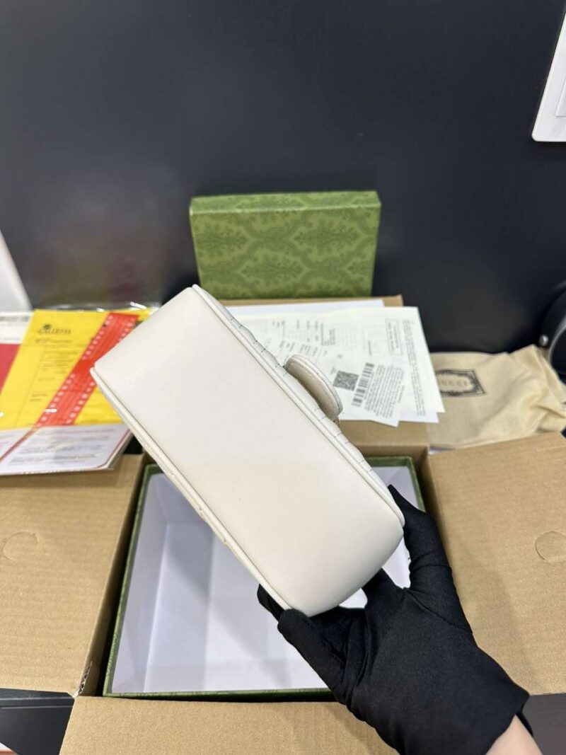 Gucci Marmont High Quality White Women’s Handbag 22cm