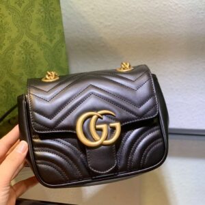 Gucci Marmont Rep 11 Women’s Handbag High Quality Black 20cm