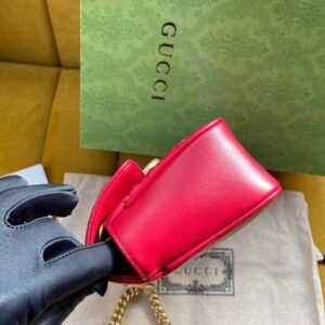 Gucci Marmont Replica 11 Women’s Handbag High Quality Red 22cm