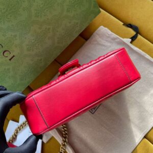 Gucci Marmont Replica 11 Women’s Handbag High Quality Red 22cm