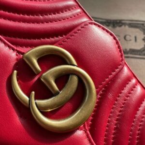 Gucci Marmont Replica 11 Women’s Handbag High Quality Red 22cm