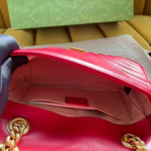 Gucci Marmont Replica 11 Women’s Handbag High Quality Red 22cm