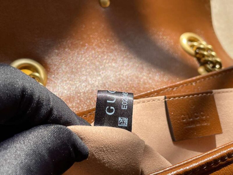 Gucci Marmont Women’s Handbag Super Brown Smooth Leather 22cm