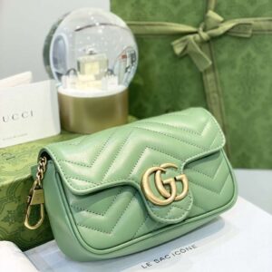 Gucci Marmont Women’s Super Handbag Avocado Color 22cm