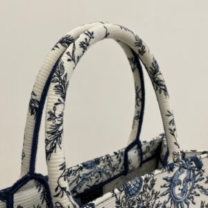 Dior Book Tote Women’s Handbag Embroidered Fabric Size 36cm