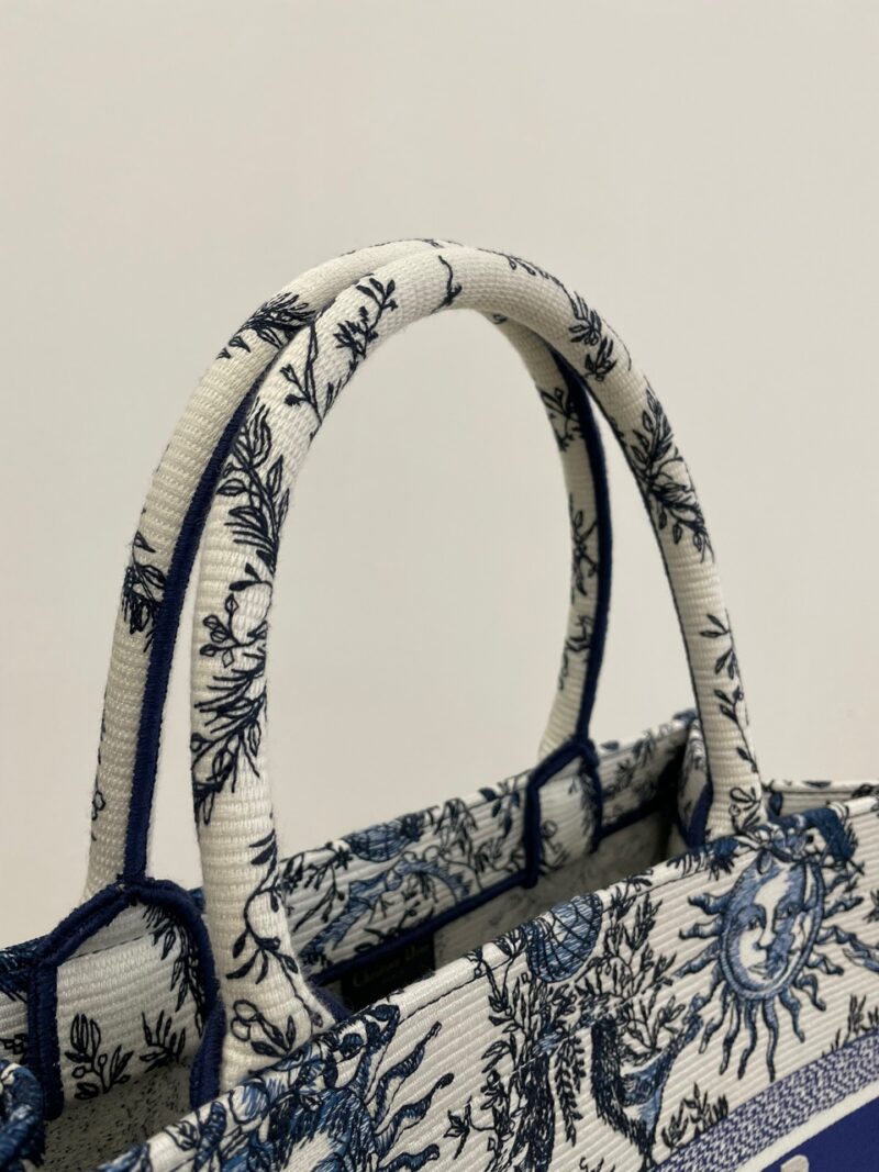 Dior Book Tote Women’s Handbag Embroidered Fabric Size 36cm